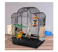 Solid Bird Cage Large Bird Cage Metal Dome Parrot Cage With Breeding Boxand Feeder Bird Cage For Starling Budgies Canary Love Birds For Lovebirds Finches Parrotlet Bird C,