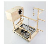 Solid Bird Cage Peony Little Sun Parrot Solid Wood Stand Bird Cage Perch Breeding Box Bird Nest Bird House Floor Stand Suitable For Parakeet Love Bird Canary For Lovebird