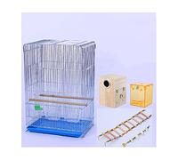 Solid Bird Cage Plating Process Bird Cage Big Tiger Skin Peony Cockatiel Bird Cage Ornamental Breeding Cage for Flying Pets, Finches for Lovebirds Finches Parrotlet Bird Cage (E)