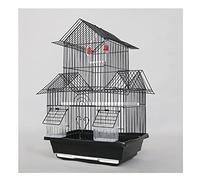 Solid Bird Cage Retro Parrot Bird Cage Black Phoenix Tiger Skin Peony Household Breeding Cage Suitable for Love Bird Canary Parrot for Lovebirds Finches Parrotlet Bird Cage (A)
