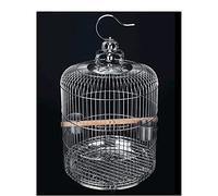 Solid Birdcages Portable Bird Cages Round Metal Bird Cage Stainless Steel Birdcage Large Bird House Carrier for Home Garden (XXLarge)