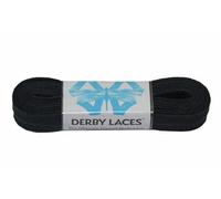 Solid Black 84 Inch Waxed Skate Lace - Derby Laces for Roller Derby, Hockey and Ice Skates, and Boots