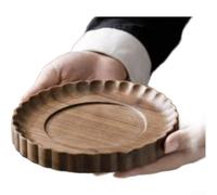 Solid Black Walnut Tea Tray Harvested From North For AMERICAN Groves With Organic Grain Variation And Balanced 36cm Length Profile(Daisy)