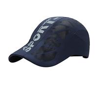 Solid Black Waterproof Letters Print Baseball Cap Trucker Low Profile Dad Cap Hat Breathable Quick Dry Adjustable Sport Outdoor for Unisex Navy One Size