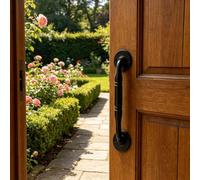 Solid Black Zinc Alloy Door Handle, Door Hardware For Barn, Gate, Cabinet | Available In Black, Red Bronze And Bronze, Simple And Versatile, Comfortable To The Touch(12.7cm(5 in))