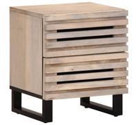 (solid bleached wood, 1 pcs) vidaXL Bedside Cabinet Nightstand Bed Cabinet Bed Table Solid Wood Reclaimed