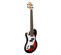 Kala Solid Body 4-String Fretted U-Bass Left Handed Tobacco Burst Left-Handed Electric Bass Guitar with Gig Bag
