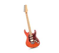 Solid Body Electric Guitar Suitable For Beginners And Adults Professional Performance Instrument Adult Electric Guitar Set(Orange Red)