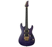 Solid Body Electric Guitar, Transparent Purple with Tree of Life Inlay & HSH Pickups, Full Size 6-String for Progressive Rock (Guitarra Eléctrica)