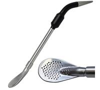 Solid Bombilla with Block Mouthpiece for Yerba Mate | Black | Stainless Steel | Gaucho Bruno