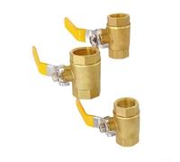 Solid Brass 1 Inch Compression Ball Valve Designed For Inline Connection With Minimal Pressure Drop And Certified For Potable Water By UPC NSF(Standard Large)