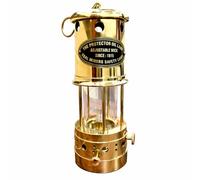 Solid Brass 100% Working Fully Functional Brass Vintage Miner's Lamp-Replica Safety Coal Mine Oil Lamp Indoor Decor-Housewarming-Christmas-Birthday-Dad Gift,