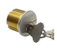 Solid Brass 1in Mortise Cylinder Building Entry Office Door Cylinder Metal for Commercial Door Storefronts Security Hardware