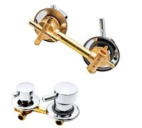 Solid Brass 3-Way Shower Diverter Valve with Cold & Hot Water Mixer G1/2 Intubation for Bathtub Faucet Ideal for Shower Cabins & Steam Rooms 9cm-14.5cm Sizes