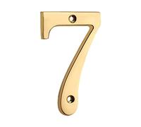Solid Brass 4" 100mm Letters House Number, For Apartment Door Numbers Home Number Mailbox Address Outdoor Sign Plates(7)