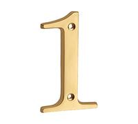 Solid Brass 4" 100mm Letters House Number, For Apartment Door Numbers Home Number Mailbox Address Outdoor Sign Plates(1)