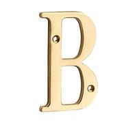 Solid Brass 4" 100mm Letters House Number, For Apartment Door Numbers Home Number Mailbox Address Outdoor Sign Plates(B)