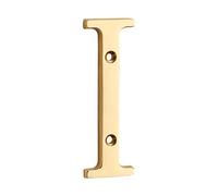 Solid Brass 4" 100mm Letters House Number, For Apartment Door Numbers Home Number Mailbox Address Outdoor Sign Plates(I)