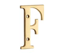 Solid Brass 4" 100mm Letters House Number, For Apartment Door Numbers Home Number Mailbox Address Outdoor Sign Plates(F)