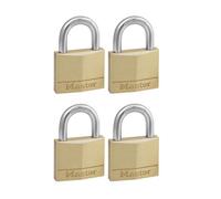 Solid Brass 40mm Padlock 4-Pin - Keyed Alike x 4