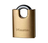 Solid Brass 50Mm Padlock 5-Pin Shrouded Shackle Master Lock Gold One Size
