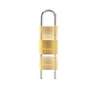 Solid Brass 50Mm Padlock With Adjustable Shackle Master Lock Gold One Size