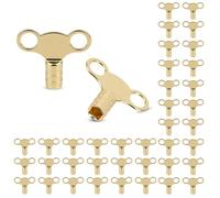 Solid Brass 5mm Universal Radiator Bleed Key, 100 Pack - Heavy Duty Valve Clock Key for Air Venting and Bleeding UK Radiators, Easy-to-Use Plumbing Tool for Central Heating Systems