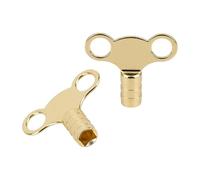 Solid Brass 5mm Universal Radiator Bleed Key - Heavy-Duty Valve Key for Air Venting and Bleeding UK Radiators, Ideal Plumbing Tool for Central Heating Systems - 2 Pack