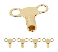 Solid Brass 5mm Universal Radiator Bleed Key - Heavy-Duty Valve Key for Air Venting and Bleeding UK Radiators, Ideal Plumbing Tool for Central Heating Systems - 5 Pack