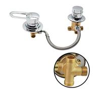 Solid Brass 5Way Split Shower Diverter Valve Cold & Hot Water Mixer Bathroom Faucet Tap for Shower Cabin/Steam Room Thread/Intubation Bathtub Tap
