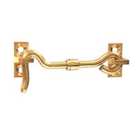 Solid Brass 75mm Cabin Hook & Eye | Small 3" Latch for Garden Shed Garage Gate Door