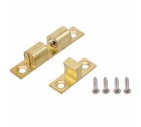 Solid Brass Adjustable Double Ball Tension Roller Catch Latch for Cabinet Doors and Wooden Doors - 40mm/50mm/60mm/70mm Gold-Finished Door(50MM)