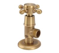 Solid Brass Angle Stop Valve Retro Thickened Cold Hot Water Shut Off Valve Explosion Proof Durable Brass Angle Valve for Bathroom Kitchen Plumbing Fixtures (Antique)