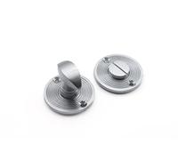 Solid Brass Antique Beehive Bathroom Thumb Turn & Release Door Lock Set (Satin Chrome)