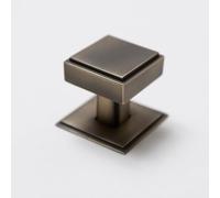 Solid Brass Art Deco Kitchen Pull Handles & Knobs with Backplates - Antique Brass Finish Art Deco Cabinet Knob & Backplate