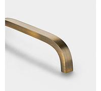Solid Brass Bar Handles | by Pushka Home | Modern Brushed Antique Gold Finish | for Cabinets, Cupboards, Wardrobes, Doors, Drawers - PH88 - Hole Centre 128mm