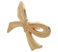 Solid Brass Bow Cabinet Handle Single Hole Drawer Pull Golden Finish | French-inspired Rounded Design, Polished Surface, Suitable for Dressers, Wardrobes, TV Units, Shoe Cabinets and Rooms