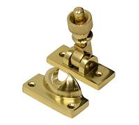 Solid Brass Brighton Pattern Sash Window Catch Fastener Polished Brass