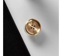 Solid Brass Brushed Drawer Knobs Button Design Dresser Pull Single Hole Kitchen Cabinets Handles Shoe Cabinet Storage Knob(Knob-25mm)