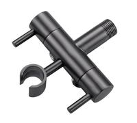 Solid Brass Brushed Gold 1 Inlet 2 Outlet Dual with Holder Bidet Angle Valve for Shower BD234(Gunmetal Gray)