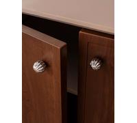 Solid Brass Cabinet Handle Chrome Silver Handle Pumpkin Type Design Kitchen Cabinet Pull Wardrobe Drawer Knob Furniture Pulls(Knob-24mm)
