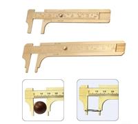 Solid Brass Caliper Ruler 80mm Non-Rusting | High accuracy 0.02mm, dual inch/mm scale, 100mm range, 2-pack for value, industrial DIY use
