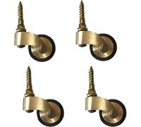 Solid Brass Caster Wheel,25mm Antique Style Casters for Furniture,4 Pcs