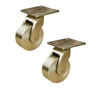 Solid Brass Castor Wheels,60mm Furniture Caster,360 Degree Rotating Swivel Casters,Replacement Castors,No Scratches/Noise,for Home Furniture,2 Pcs