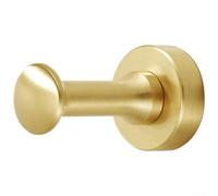 Solid Brass Coat Hook With Rust Resistant Chrome Plated Finish For Bathroom Wall Cabinet Door Towel Robe Bag Hanger Modern Minimalist Design Copper Tone Duty Hardware Fixture 52mm Length(C)
