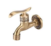 Solid Brass Cold Water Tap for Bathroom, Antique Wall Mount Laundry Faucet with G1/2 Thread, Easy Install with Accessories, Great for Home Washing Machine Use
