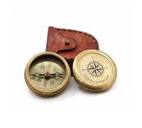 Solid Brass Compass with Leather Case - Engraved “I Would Be Lost Without You” Quote - Romantic Gift for Husband, Wife, Boyfriend, Girlfriend, Anniversary, Valentine’s Day, Travel Keepsake