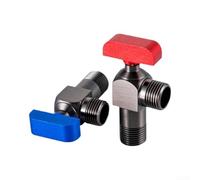 Solid Brass Corner Stop Valve Pair 4x8cm Solid Brass Corner | Solid brass construction, resistant, 4x8cm size, for hot cold supply