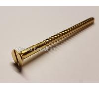 Solid Brass Countersunk Screw Slotted Head Wood Screws - Various Size and Qty
