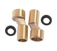 Solid Brass Curved Foot Bathroom Shower Tap Adapter with Wall Mounted Adjustable Angle Valve for Kitchen and Bathroom Plumbing Upgrade (Long E Style)